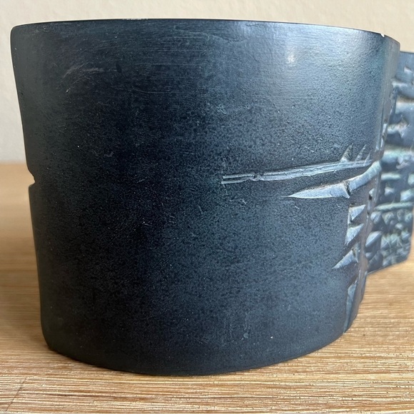 Asymmetrical Black and Gray Ceramic Art Piece Alexander Danel Austin Sculpture - Picture 7 of 16